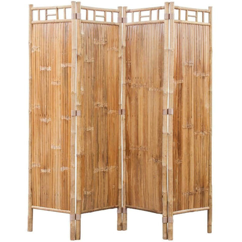 4-Panel Bamboo Room Divider