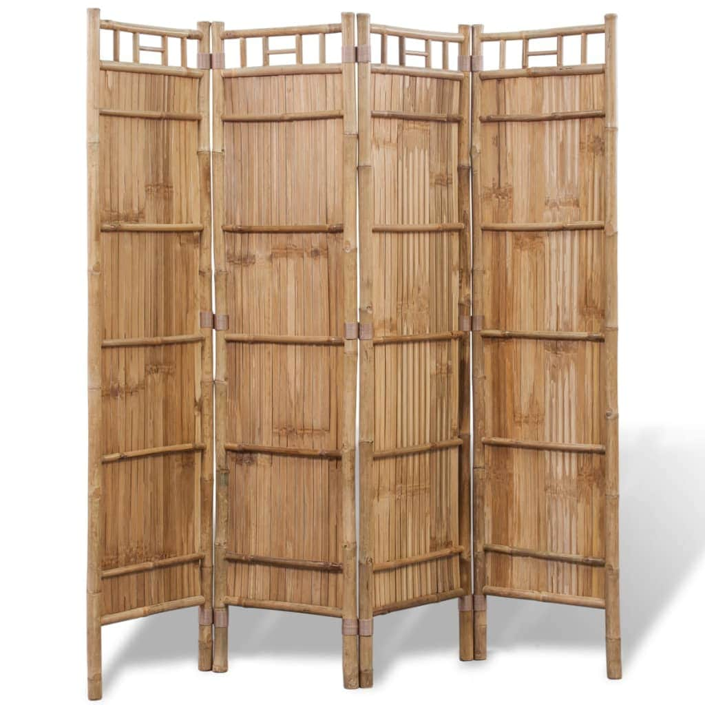 4-Panel Bamboo Room Divider