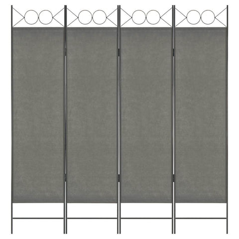 4-Panel Room Divider Anthracite