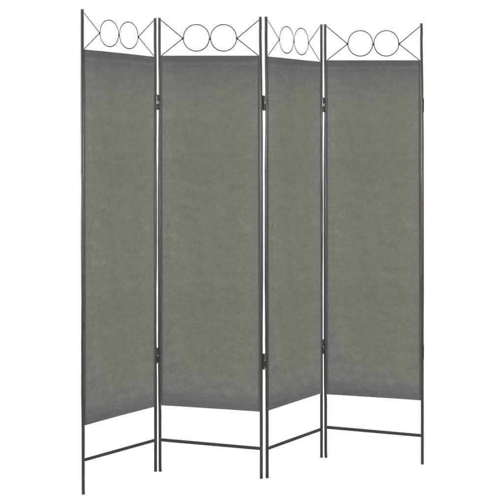 4-Panel Room Divider Anthracite