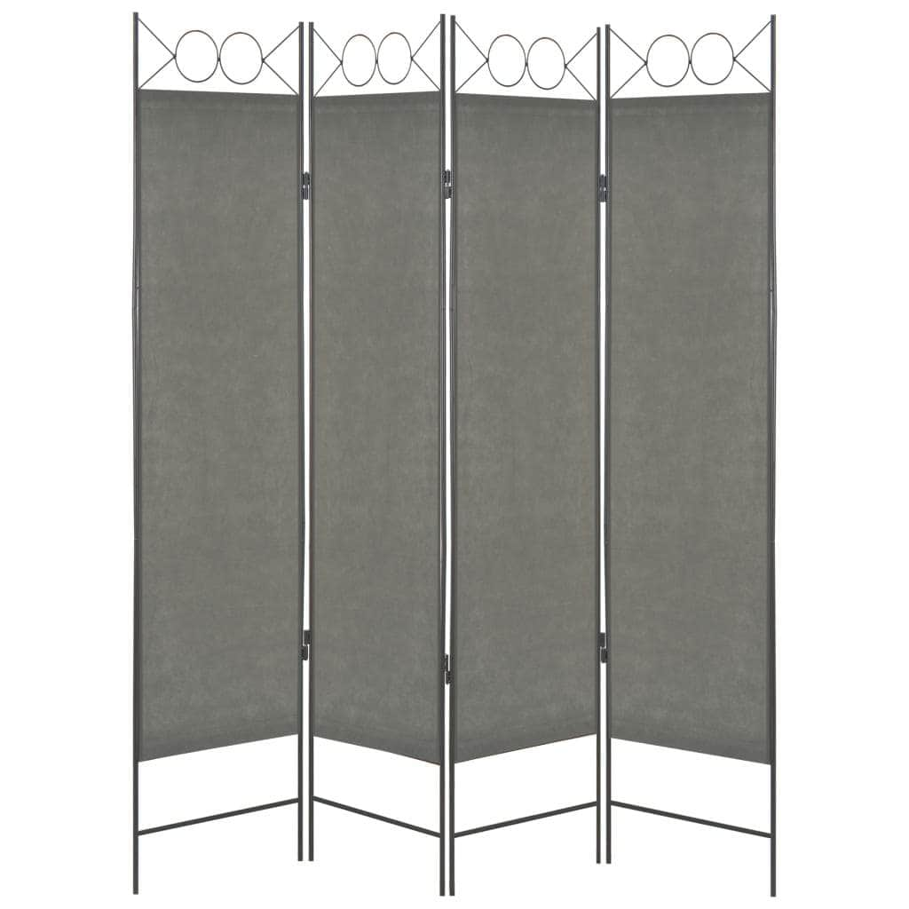 4-Panel Room Divider Anthracite