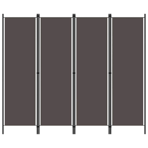 4-Panel Room Divider Anthracite