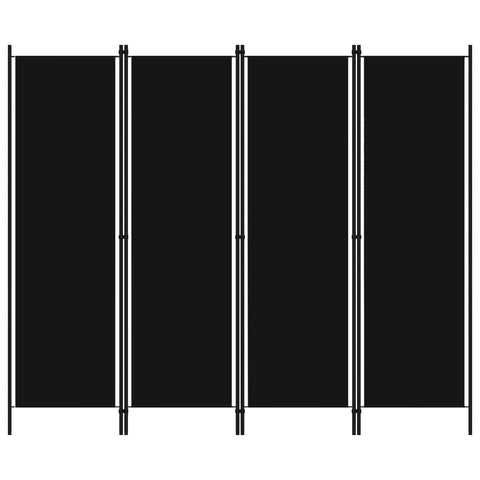 4-Panel Room Divider Black