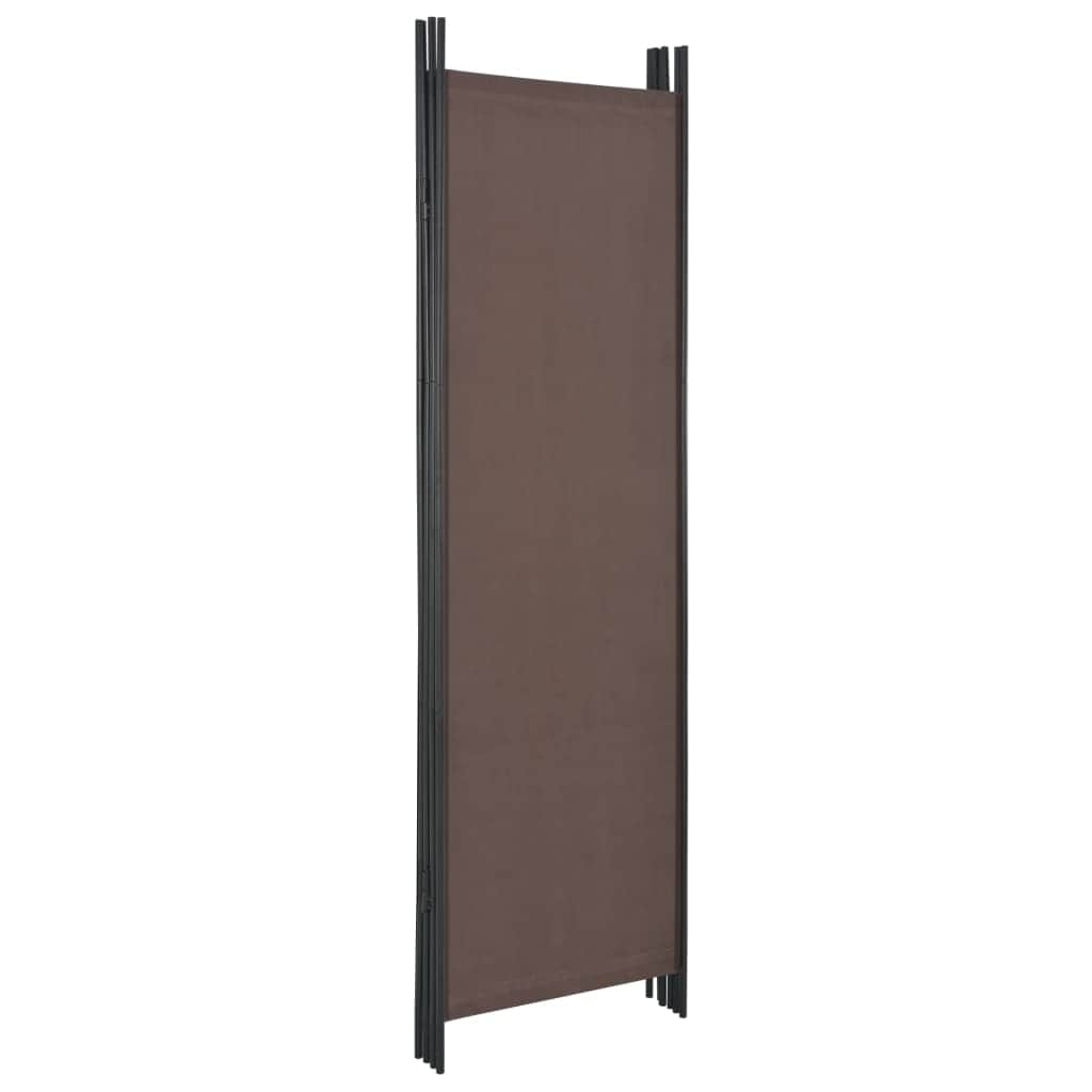 4-Panel Room Divider Brown