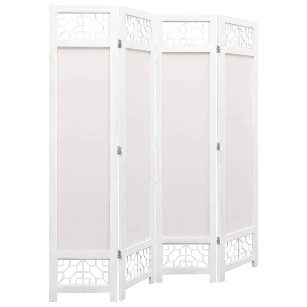 4-Panel Room Divider Cream