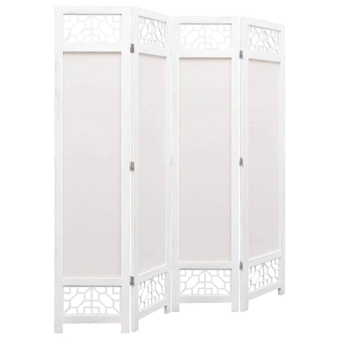 4-Panel Room Divider Cream