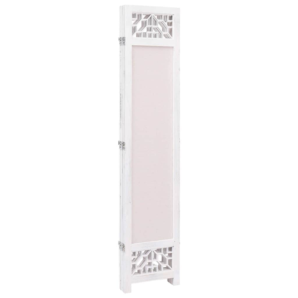 4-Panel Room Divider Cream