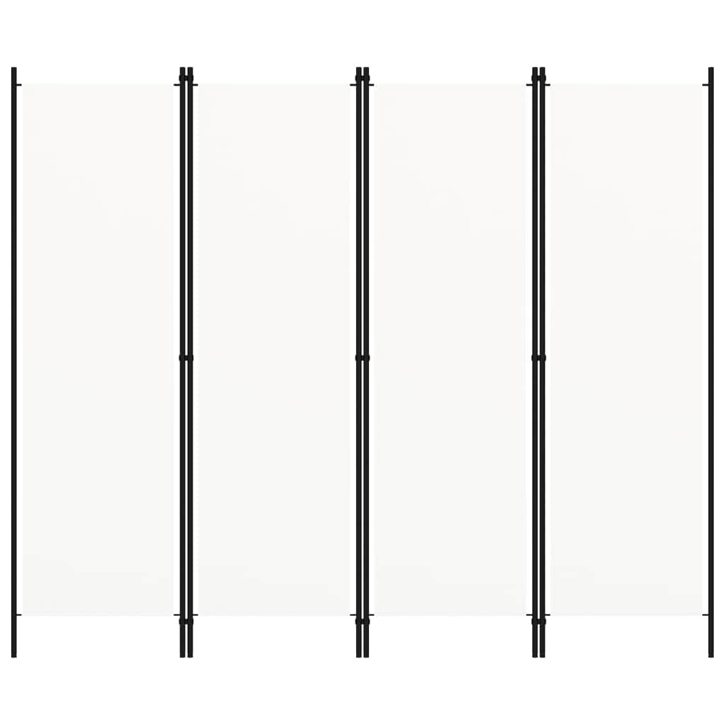 4-Panel Room Divider Cream White