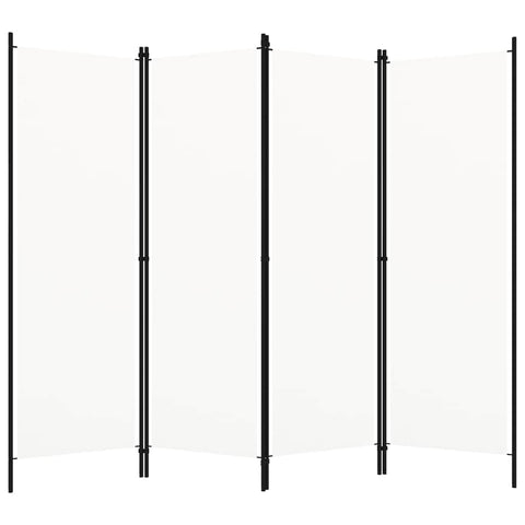 4-Panel Room Divider Cream White