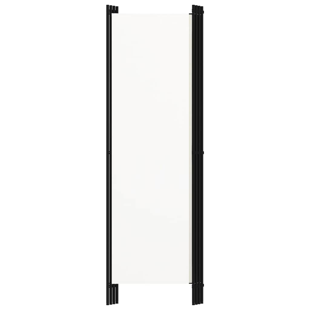 4-Panel Room Divider Cream White