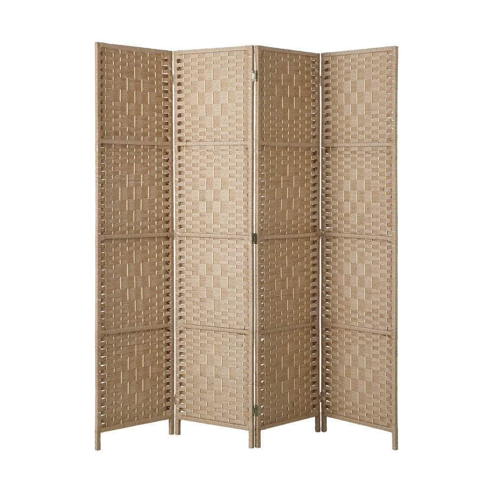 4 Panel Room Divider Privacy Screen Wood