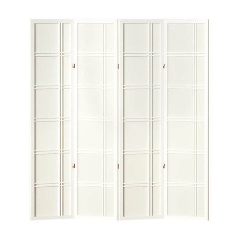 4 Panel Room Divider Screen 176X179Cm Nova White