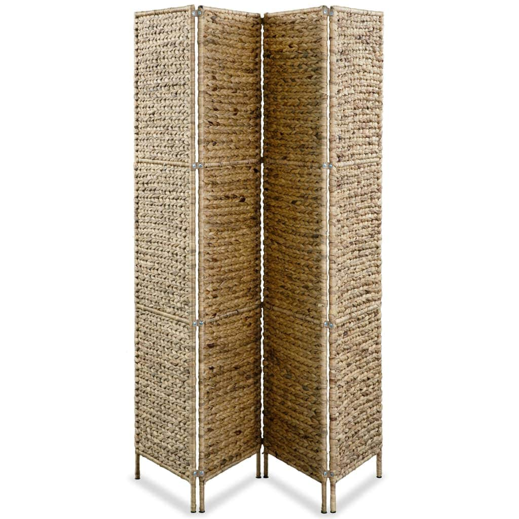 4-Panel Room Divider Water Hyacinth