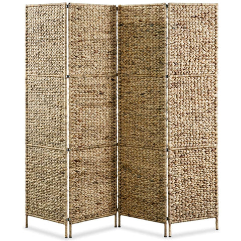 4-Panel Room Divider Water Hyacinth