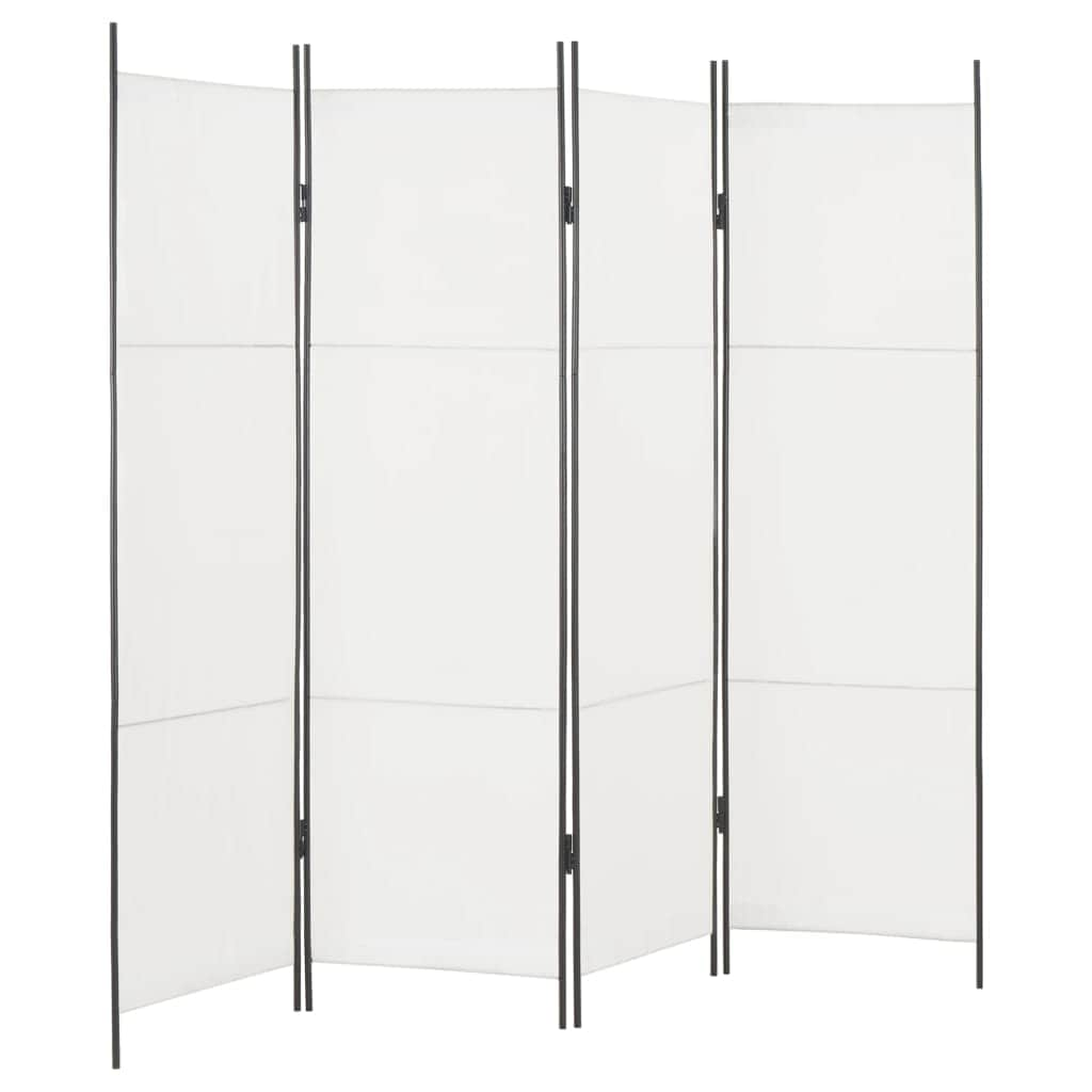 4-Panel Room Divider White