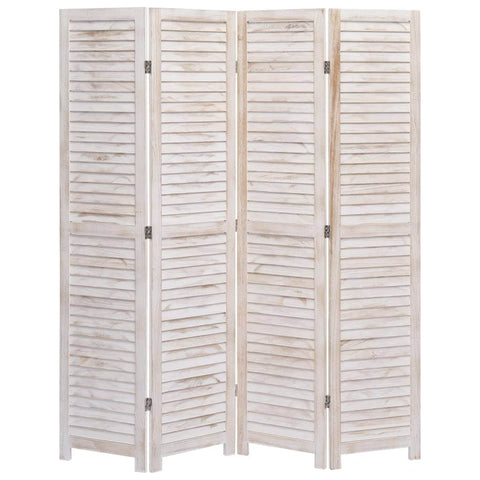 4-Panel Room Divider White