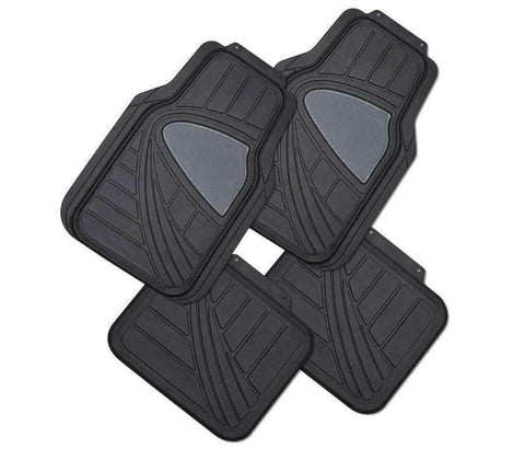 4-Pcs Car Mat - Black [Rubber]