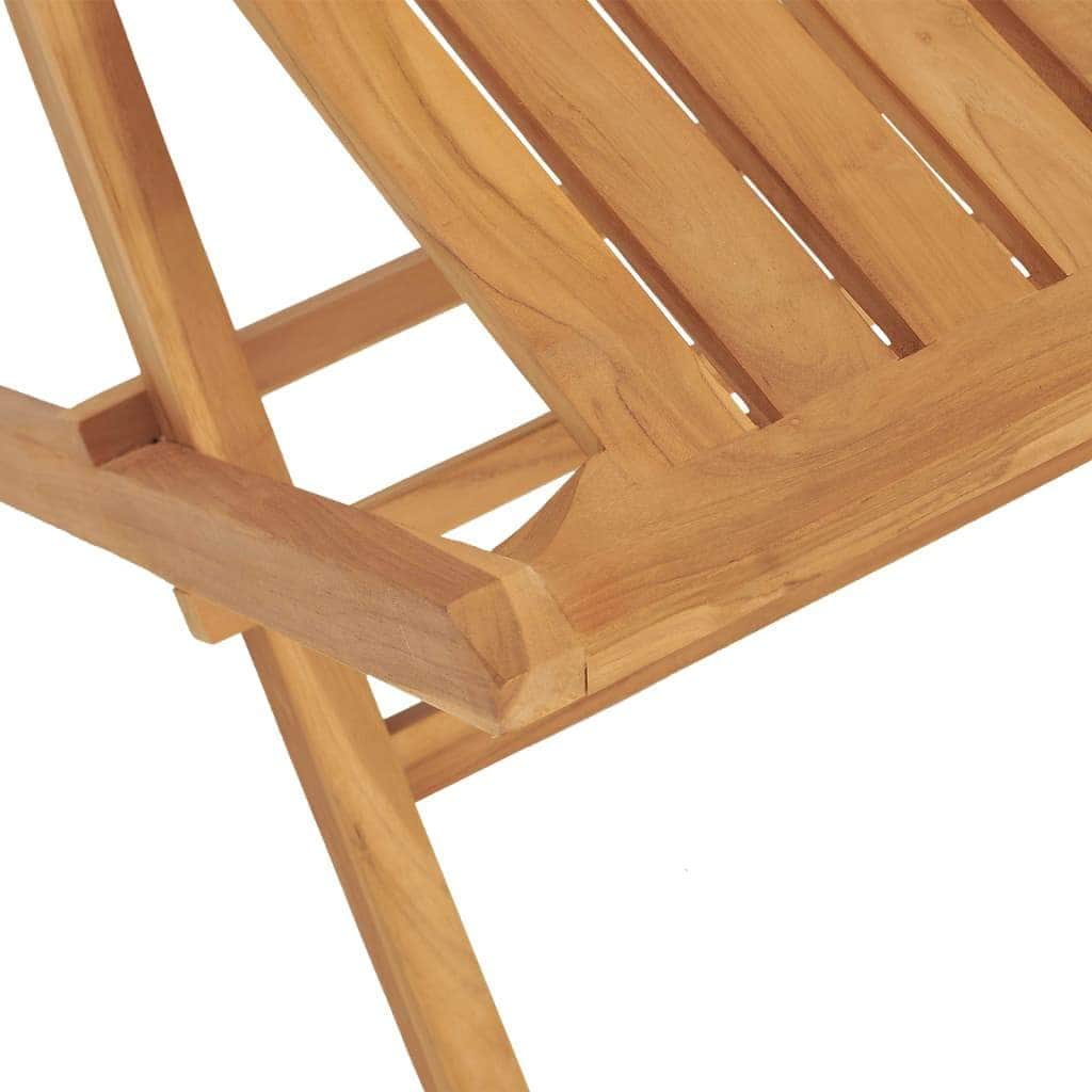 4-Pcs Teak Wood Folding Garden Chair Set