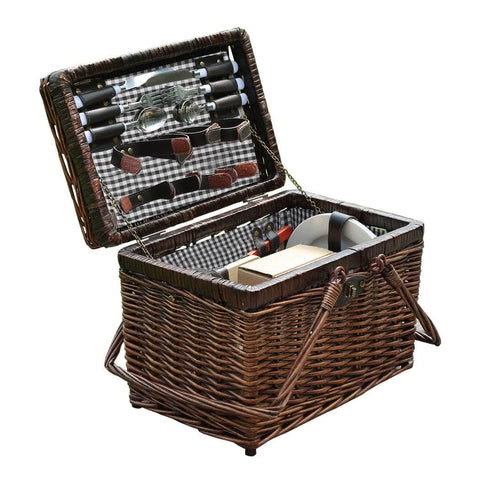 4 Person Picnic Basket Set Outdoor Baskets