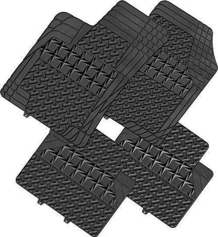 4-Piece Car Mat - Black [Rubber]