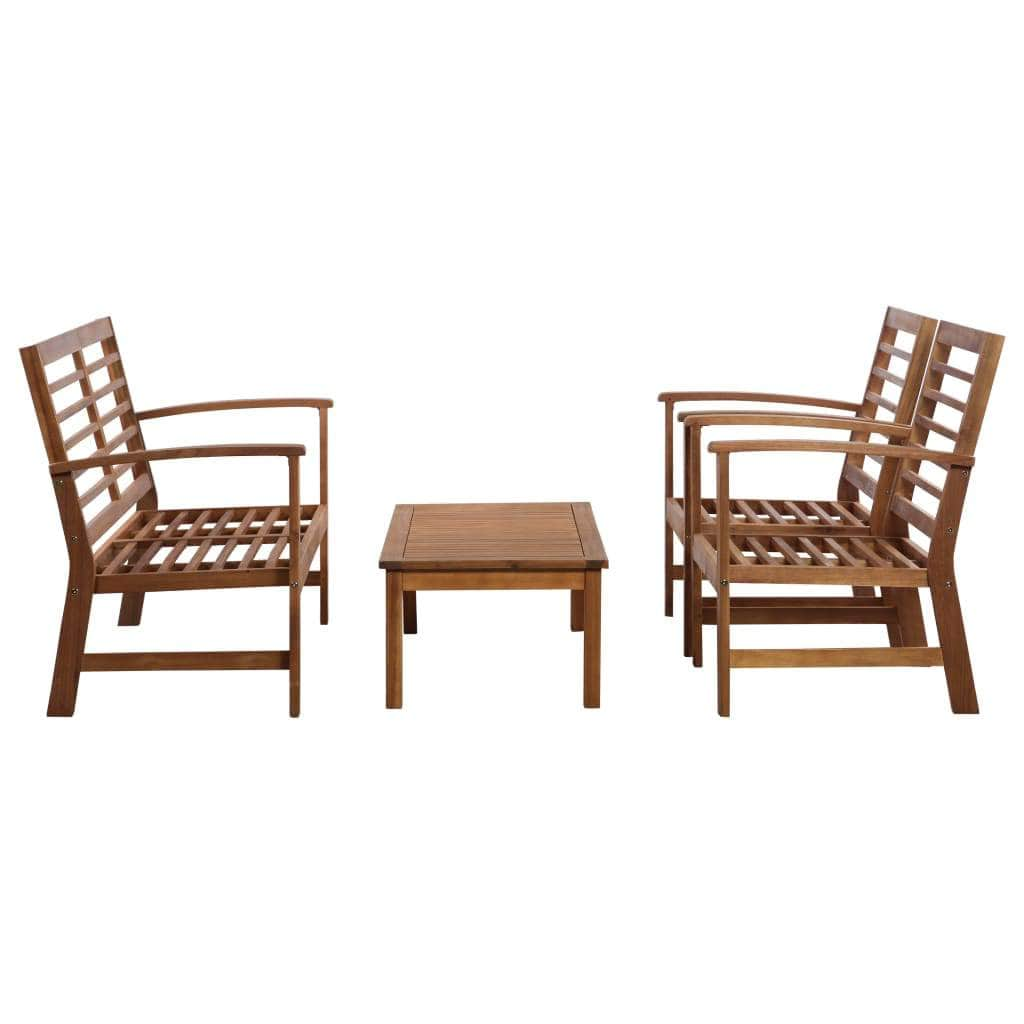 4 Piece Garden Lounge Set Solid Acacia Wood