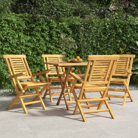 4-Piece Teak Folding Garden Chair Set