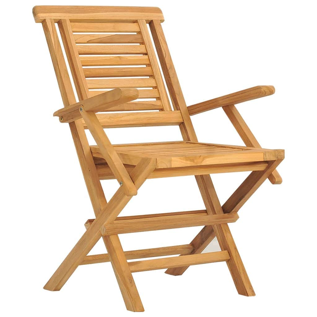 4-Piece Teak Folding Garden Chair Set