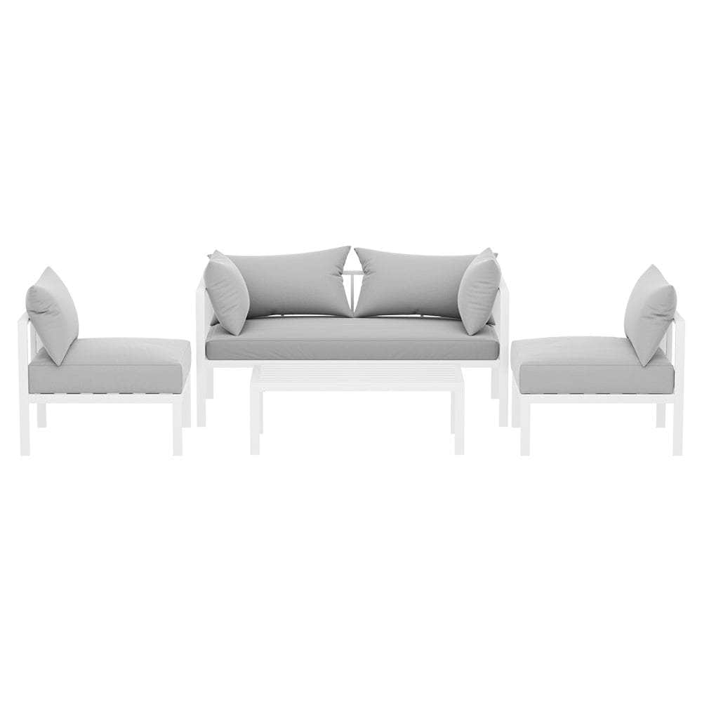 4-Seater Aluminium Outdoor Sofa Set Lounge Setting Table Chair Furniture