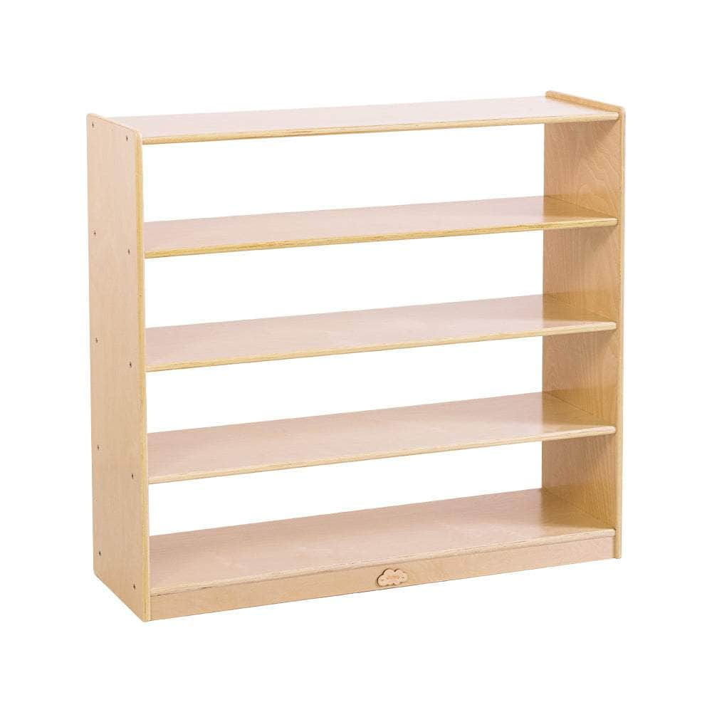 4 Shelf Wooden Storage Cabinet Open Back H91cm