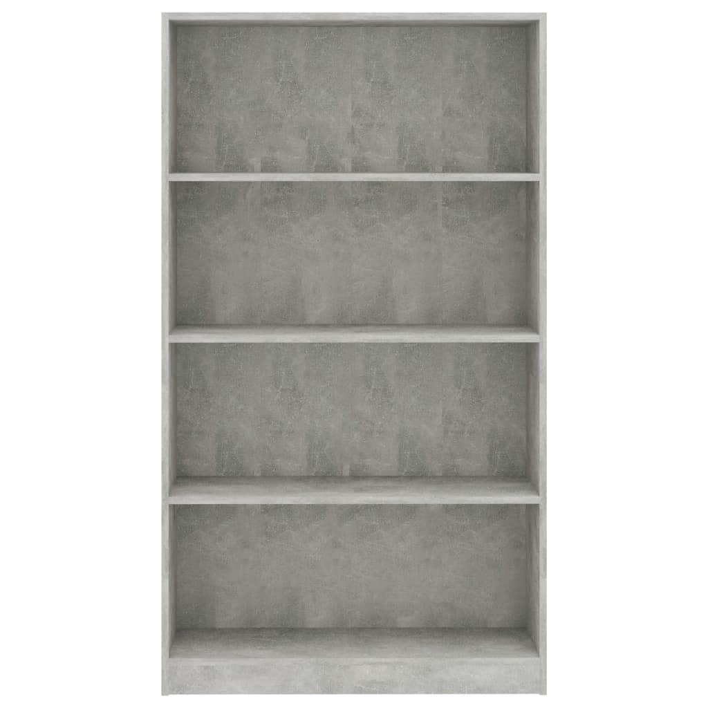 4-Tier Book Cabinet Concrete Grey, Chipboard