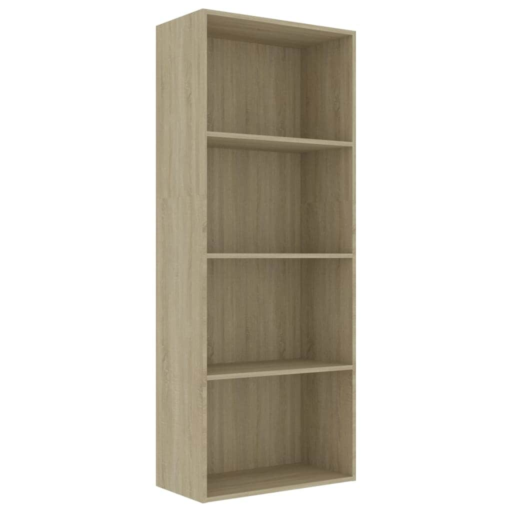 4-Tier Book Cabinet Sonoma Oak Chipboard