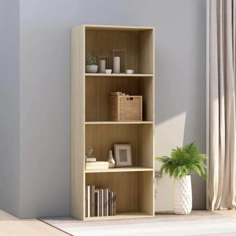 4-Tier Book Cabinet Sonoma Oak Chipboard