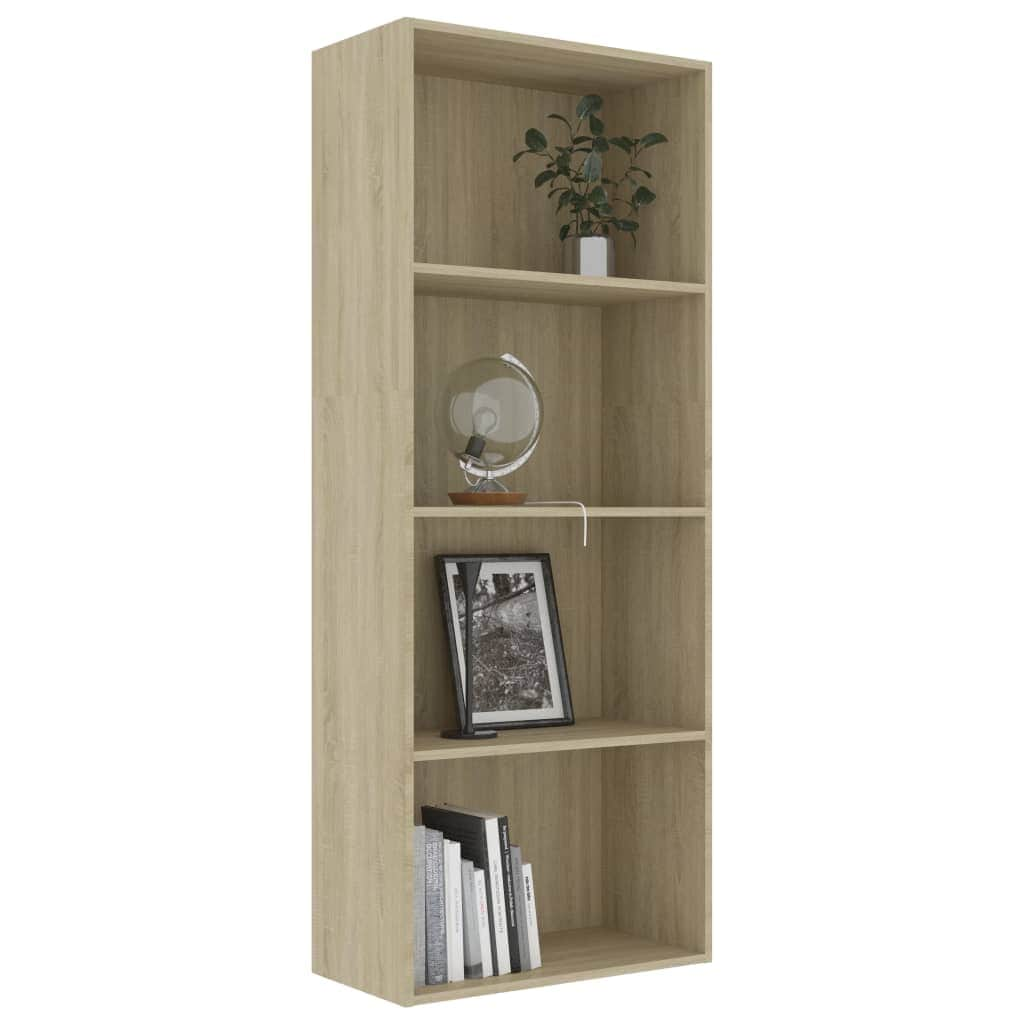 4-Tier Book Cabinet Sonoma Oak Chipboard