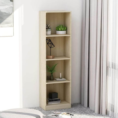 4-Tier Book Cabinet Sonoma Oak - Chipboard