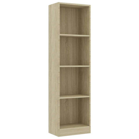 4-Tier Book Cabinet Sonoma Oak - Chipboard