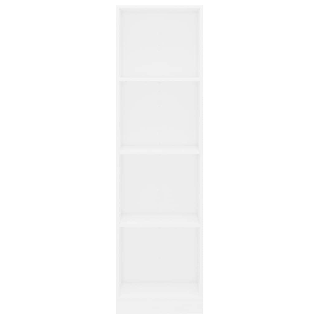 4-Tier Book Cabinet White Chipboard