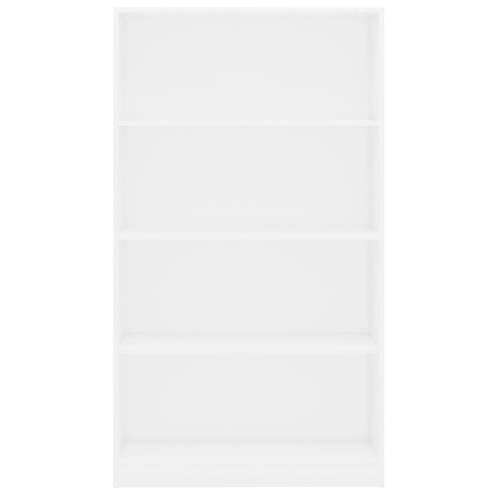 4-Tier Book Cabinet White, Chipboard