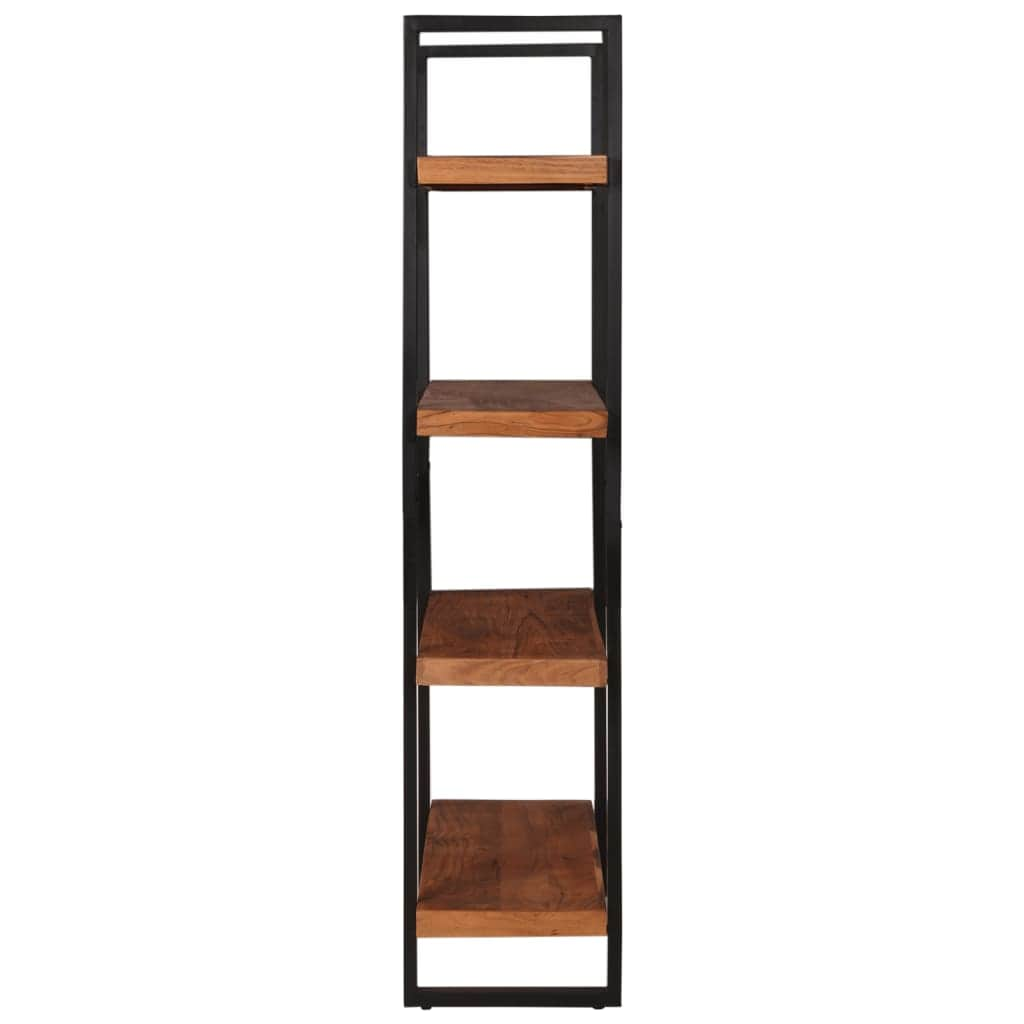 4-Tier Bookcase made of Solid Wood Acacia and Iron