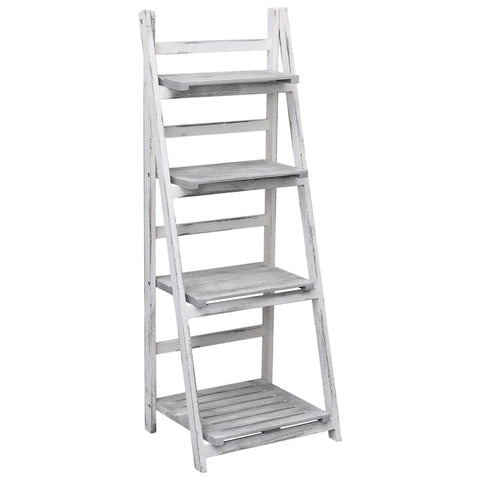 4-Tier Plant Stand Grey