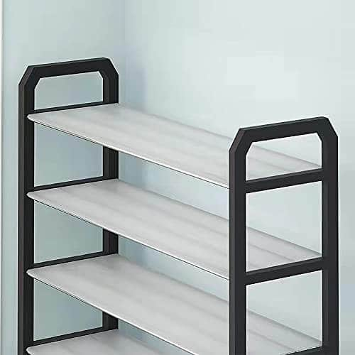 4 Tier Shoe Rack Storage Organiser (Black)