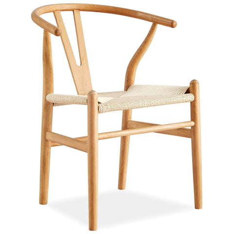 4 Wishbone Dining Chair Beech Timber Replica Hans Wenger Natural