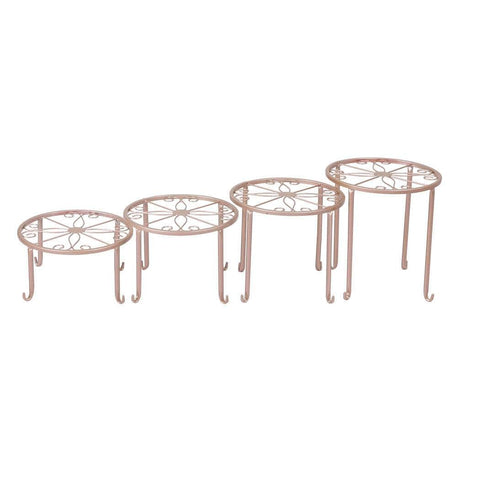 4 x Metal Plant Stand Outdoor Rose Gold