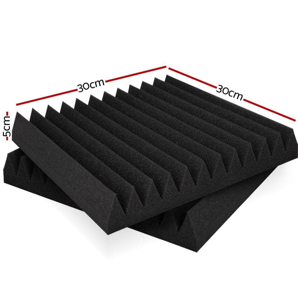 40 Acoustic Foam Panels - 30x30x5cm Sound Absorption Wedges