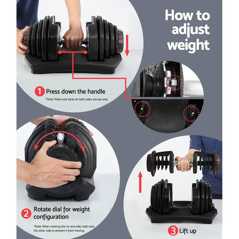 40KG Adjustable Dumbbells Set