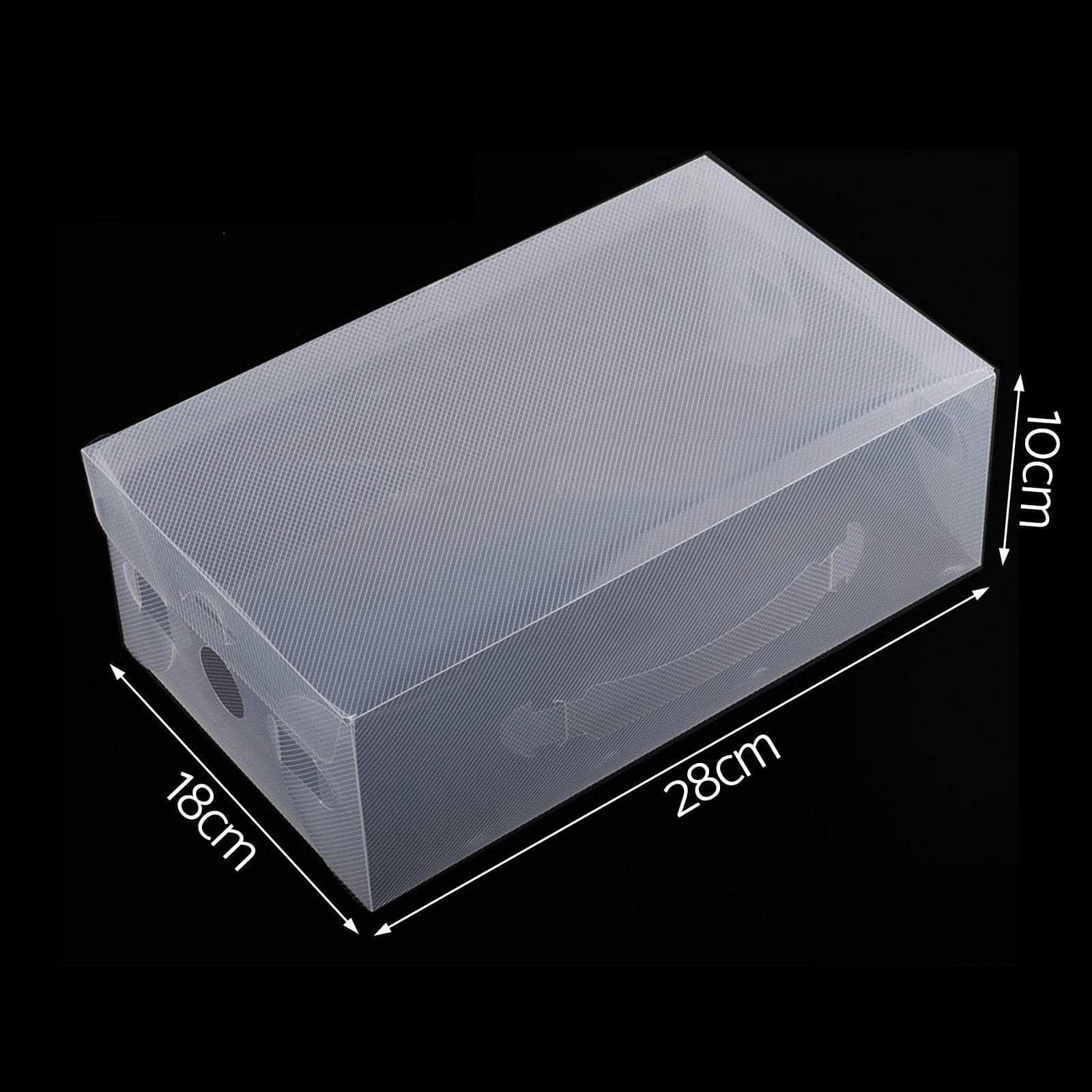 40pcs Transparent Foldable Shoe Storage Box