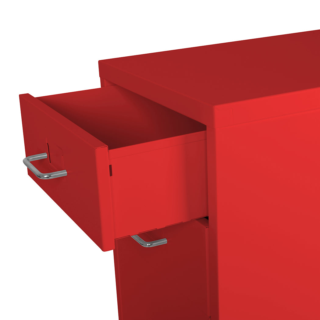 4 Drawer Office Drawers Cabinet Red