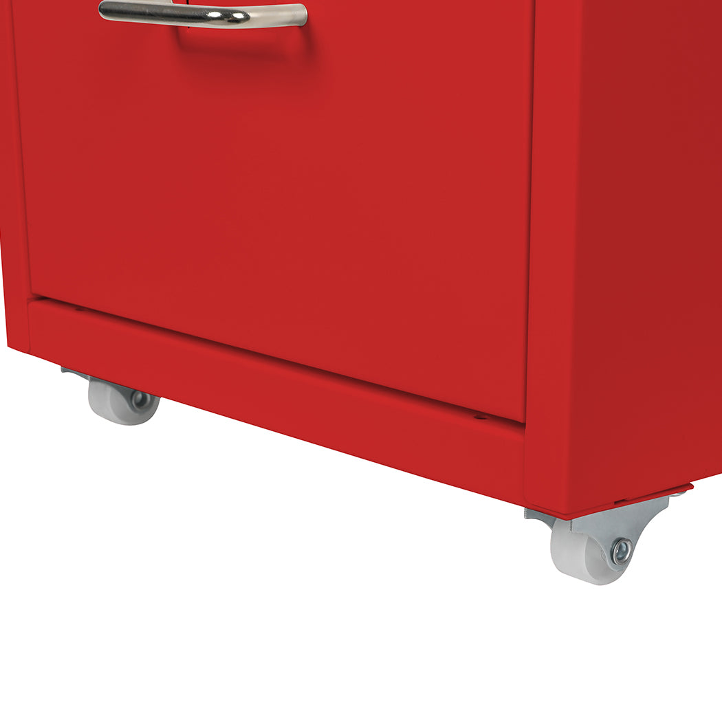 4 Drawer Office Drawers Cabinet Red