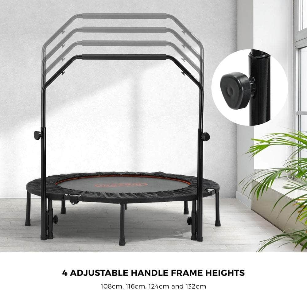 48/50cm Trampoline Round Fitness Rebounder Handrail