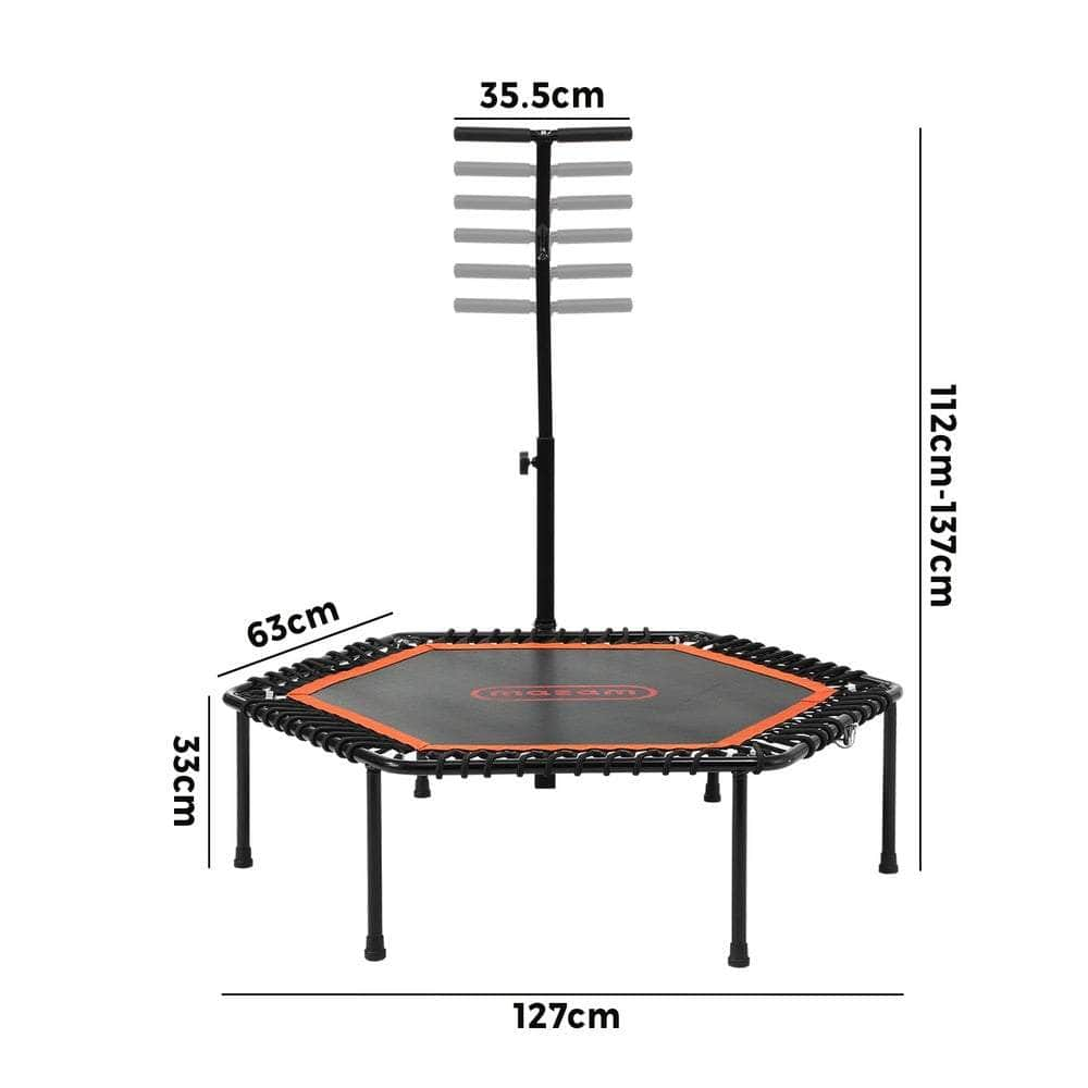 48/50cm Trampoline Round Fitness Rebounder Handrail