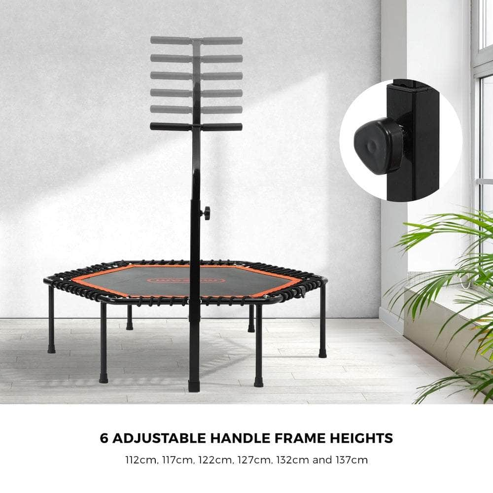 48/50cm Trampoline Round Fitness Rebounder Handrail